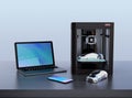 3D printer, laptop PC Royalty Free Stock Photo