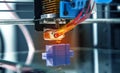 3d printer mechanism working yelement design of the device during the processes. Royalty Free Stock Photo