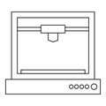 3d printer model icon outline