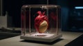 3d printer with a printed human heart.Generative AI Royalty Free Stock Photo