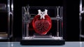 3d printer with a printed human heart.Generative AI Royalty Free Stock Photo