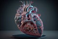 3d printer with a printed human heart. Generative Ai