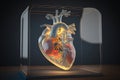 3d printer with a printed human heart. Generative Ai