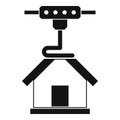3d printer printing house icon simple Royalty Free Stock Photo