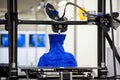 3D printer printing object close-up Process creating three-dimensional model Royalty Free Stock Photo