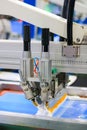 3D printer printing plastic in a printing press. 3D printing technology Royalty Free Stock Photo