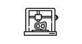 3D Printer Printing a Prototype Object in Modern Technology Royalty Free Stock Photo