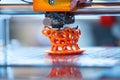 3D printer prints a model of a 3D part