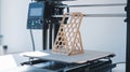 New Cell Phone Case Being Built by a 3d Printer in the Laboratory Royalty Free Stock Photo