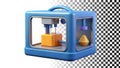 3D printer prototyping machine for product design and manufacturing png transparent image Generative AI