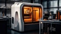 3d printer sitting in a lab Royalty Free Stock Photo
