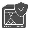 3D printer solid icon. 3D printer verified vector illustration isolated on white. 3d printing completed glyph style