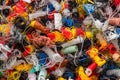 3D printer waste. Plastic filament poops Royalty Free Stock Photo