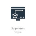 3d printers icon vector. Trendy flat 3d printers icon from technology collection isolated on white background. Vector illustration