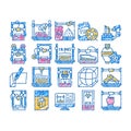 3d printing equipment icon hand drawn