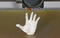 3D Printing Human Hand Royalty Free Stock Photo