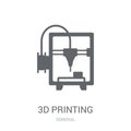 3d printing icon. Trendy 3d printing logo concept on white background from General collection