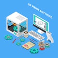 3D Printing Industry Background Royalty Free Stock Photo