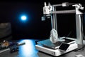 3D printing machine, 3D printer prints a new model Royalty Free Stock Photo