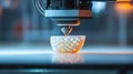 3D Printing Process of Intricate Design with Modern Technology Royalty Free Stock Photo
