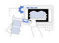 3D printing prototyping abstract concept vector illustration.