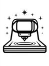 3D Printing Prototyping Icon Element Modern 3D printing technology rapid prototyping innovative design precision engineering