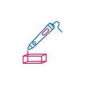 3D printing, prototyping icon. Element of 3d printing icon. Thin line icon for website design and development, app development.