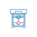 3D printing, scanner icon. Element of 3d printing icon. Thin line icon for website design and development, app development.