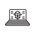 3d printing software icon vector isolated on white background, 3