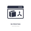3d printing software icon on white background. Simple element illustration from Technology concept