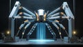 3d printing spider silk. Synthetic spider silk. Generative AI Image.