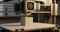 3D Printing Technology Close-up of Extruder Building Prototype Object Layer by Layer. Modern Additive Manufacturing Proc Royalty Free Stock Photo