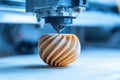 3d printing technology creating a spiral object Royalty Free Stock Photo