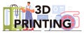 3D printing typographic header. Operating system' programming Royalty Free Stock Photo