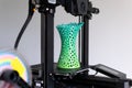 3d printing of a vase with multicolored pla filament