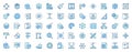 3d printing web icons set in line design. Duotone pictogram pack of cube shape, printer, digital modelling, rapid prototype Royalty Free Stock Photo