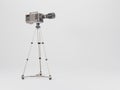 3D Professional digital video camera isolate white background - 3D render Royalty Free Stock Photo