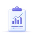 3d project development icon. Business, financial report, growth steps, financial success,marketing, statistics