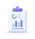 3d project development icon. Business, financial report, growth steps, financial success,marketing, statistics