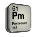 3d Promethium element Royalty Free Stock Photo