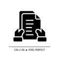 2D proposal letter glyph style icon