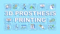 3D prosthesis printing word concepts banner