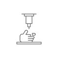 3d prosthetics icon. Element of 3d printing icon. Thin line icon for website design and development, app development. Premium icon