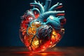 3d pulse medicine heart. Generate Ai