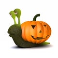 3d Pumpkin snail shell