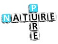 3D Pure Nature Crossword text Royalty Free Stock Photo
