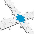 3D Puzzle Connection / Teamwork symbolism