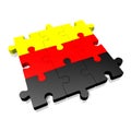 Flag of Germany - 3D jigsaw puzzle pieces Royalty Free Stock Photo