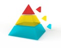 3D Pyramid Chart #1 with arrow for Caption