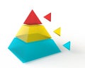 3D Pyramid Chart #2 with arrow for Caption